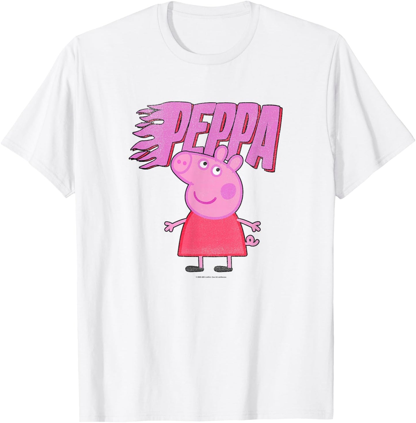 Peppa Pig Flame Peppa Logo T-Shirt - T-Shirt | White