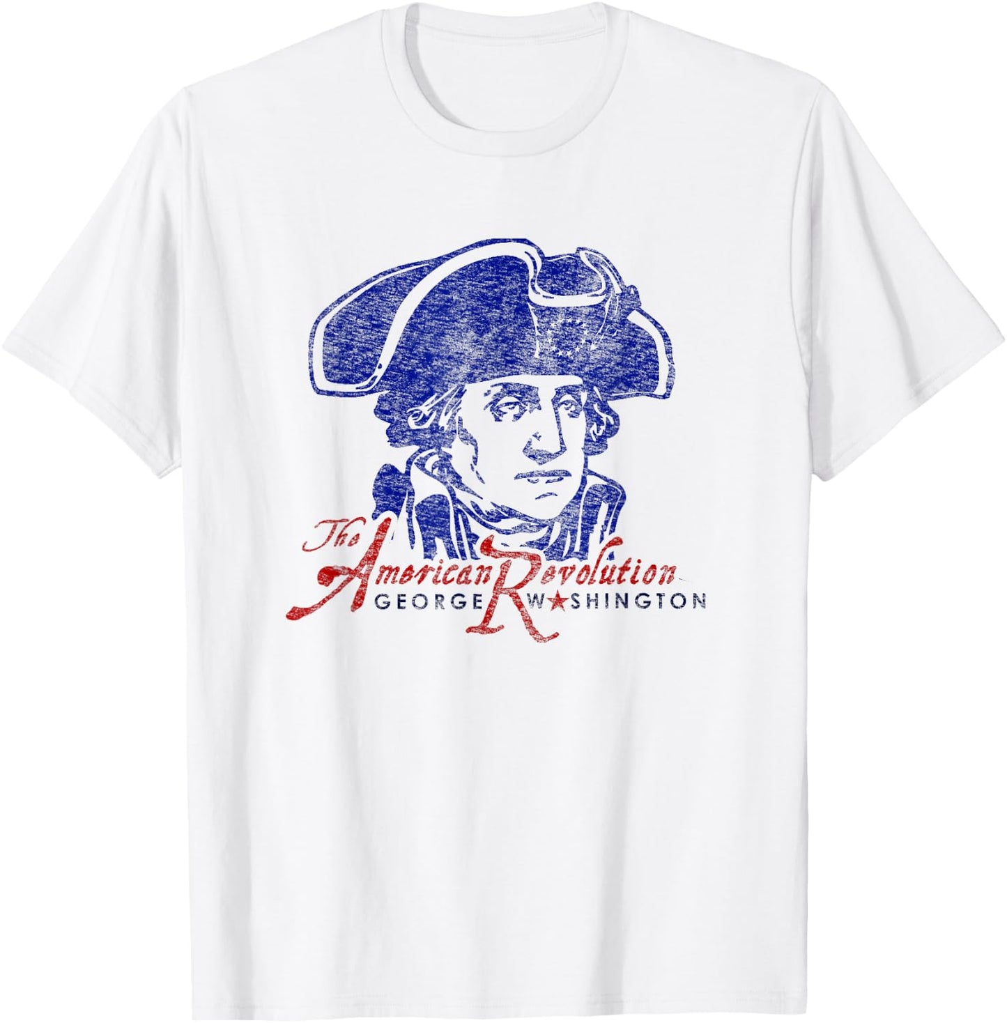 George Washington American Revolution Vintage Patriotic T-Shirt - T-Shirt | White