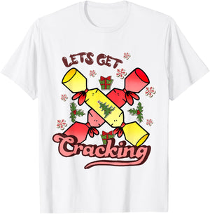 Let's Get Cracking Christmas Festive Christmas Costume s T-Shirt - T-Shirt | White