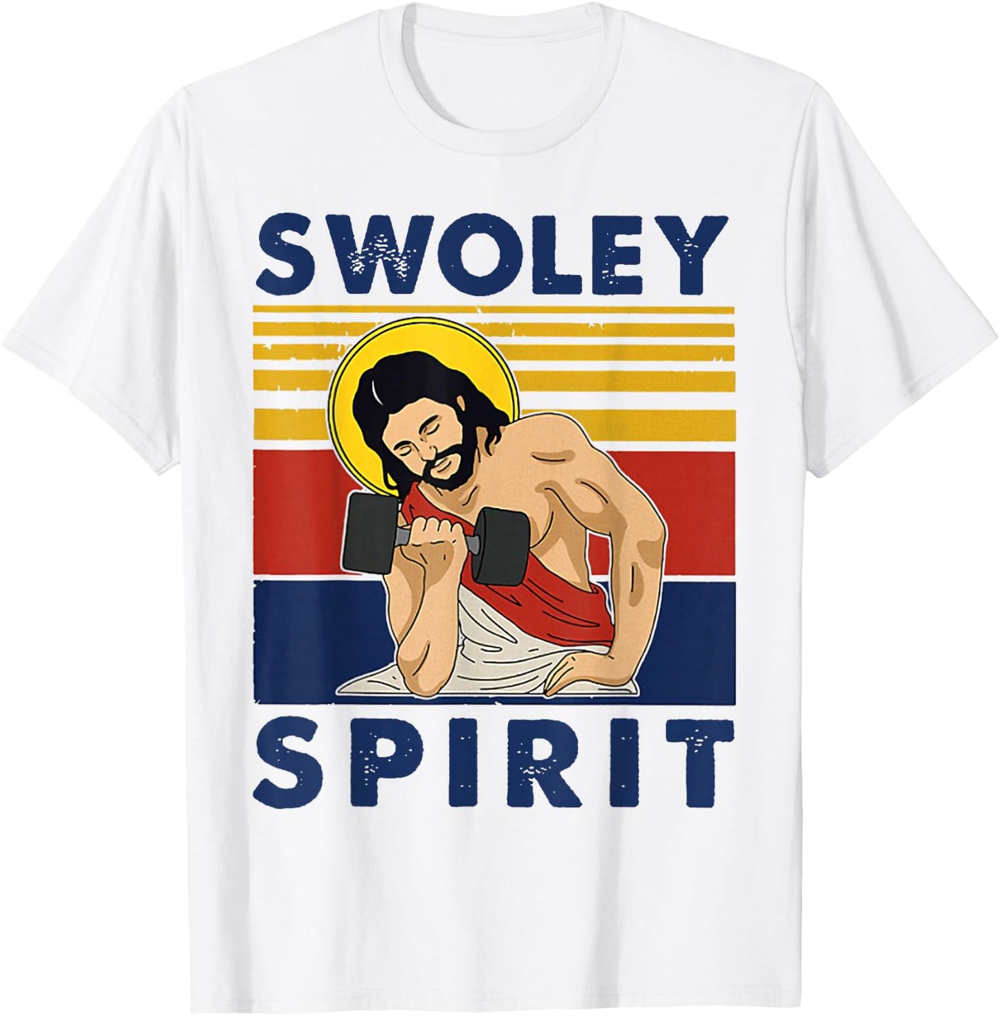 Swoley Spirit Weightlifting Jesus Swoley Spirit T-Shirt - T-Shirt | White