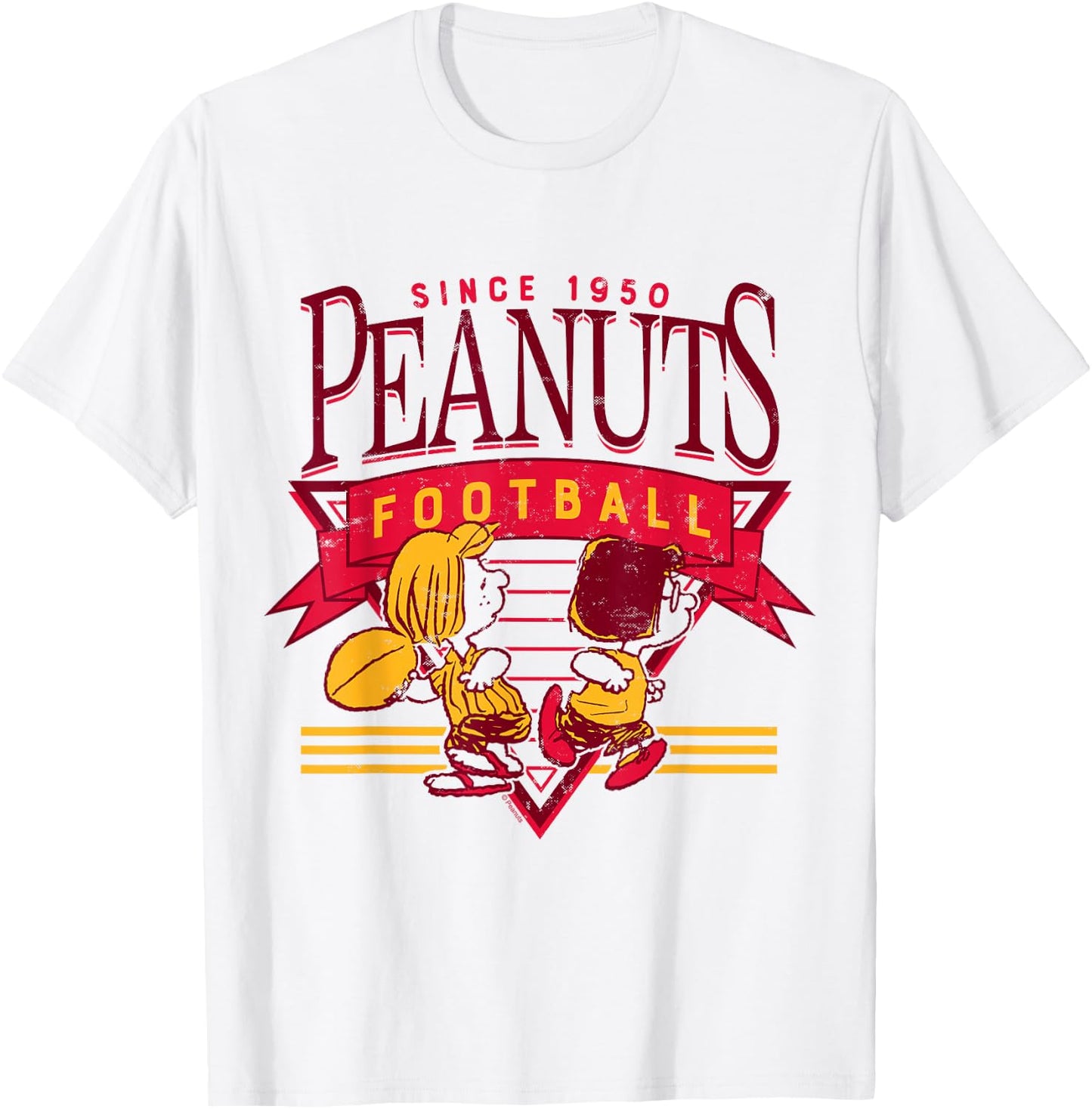 Peanuts - Football Peppermint Patty and Marcie Since 1950 T-Shirt - T-Shirt | White