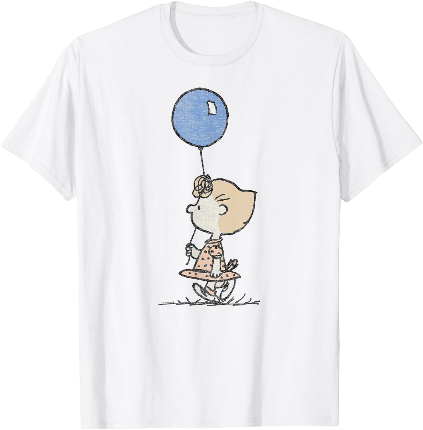 Peanuts - Sally Brown Holding Balloon T-Shirt - T-Shirt | White