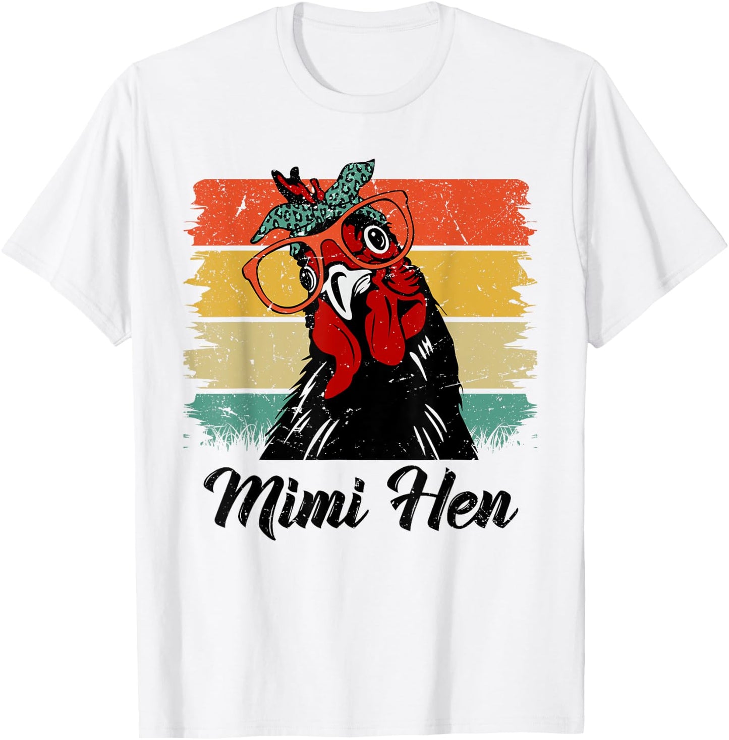 Retro Mimi Hen Chicken Mimi Chicken Lover Farmer Mothers Day T-Shirt - T-Shirt | White