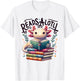 Axolotl Books Readsalotl Reading Bookworm Boys Girls Kids T-Shirt - T-Shirt | White