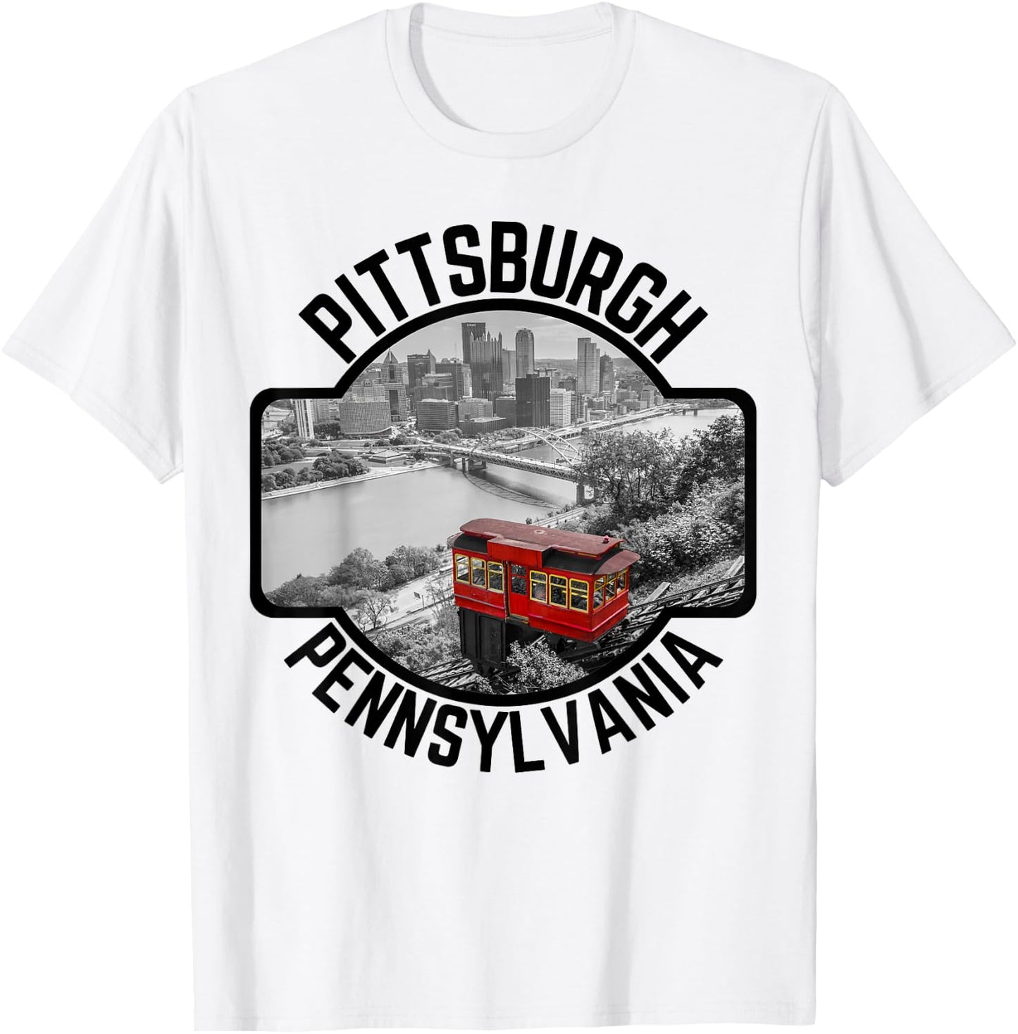 Pittsburgh Pennsylvania Steel City Skyline Photography 412 T-Shirt - T-Shirt | White