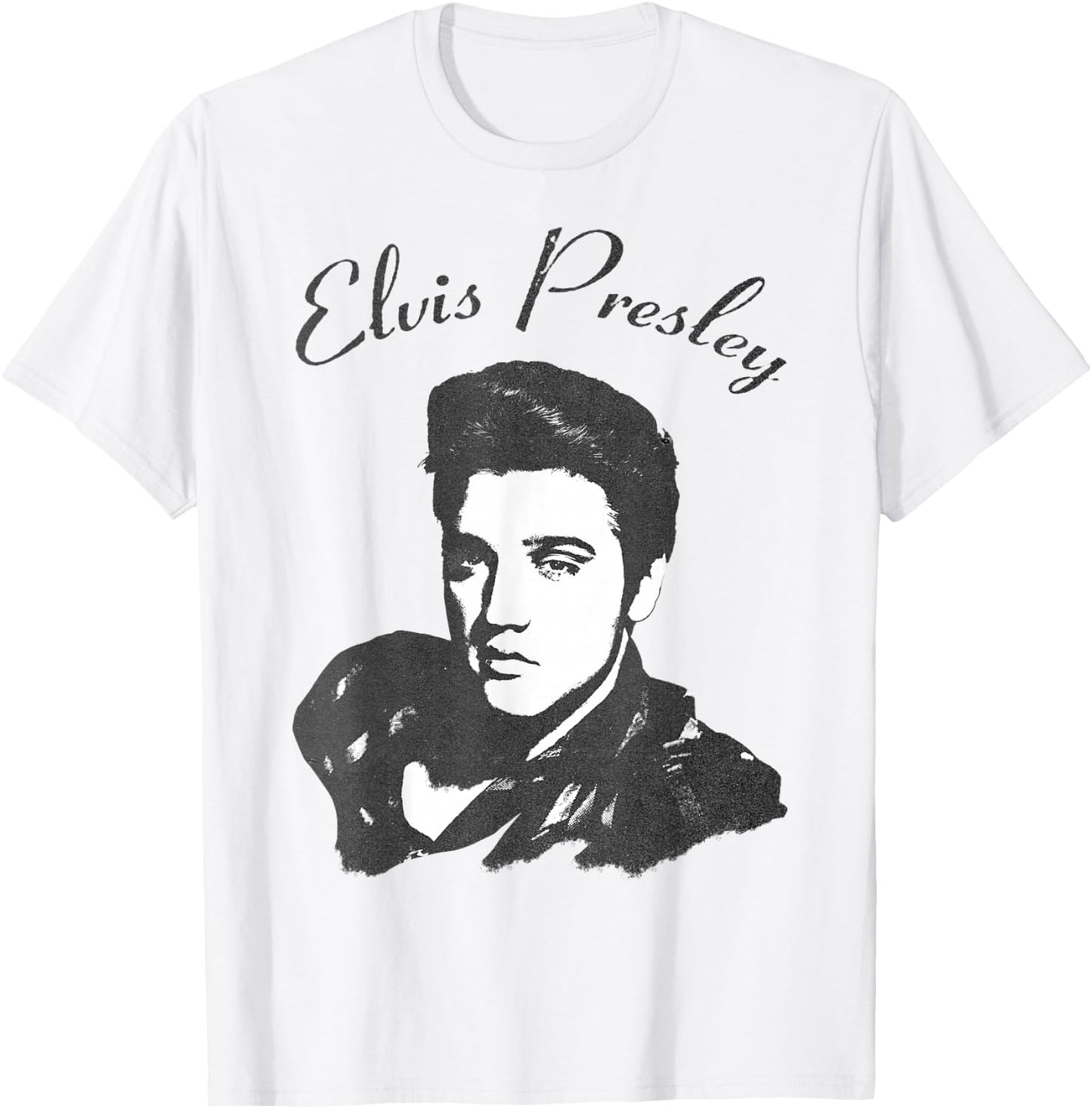 Elvis Presley Official Script T-Shirt - T-Shirt | White