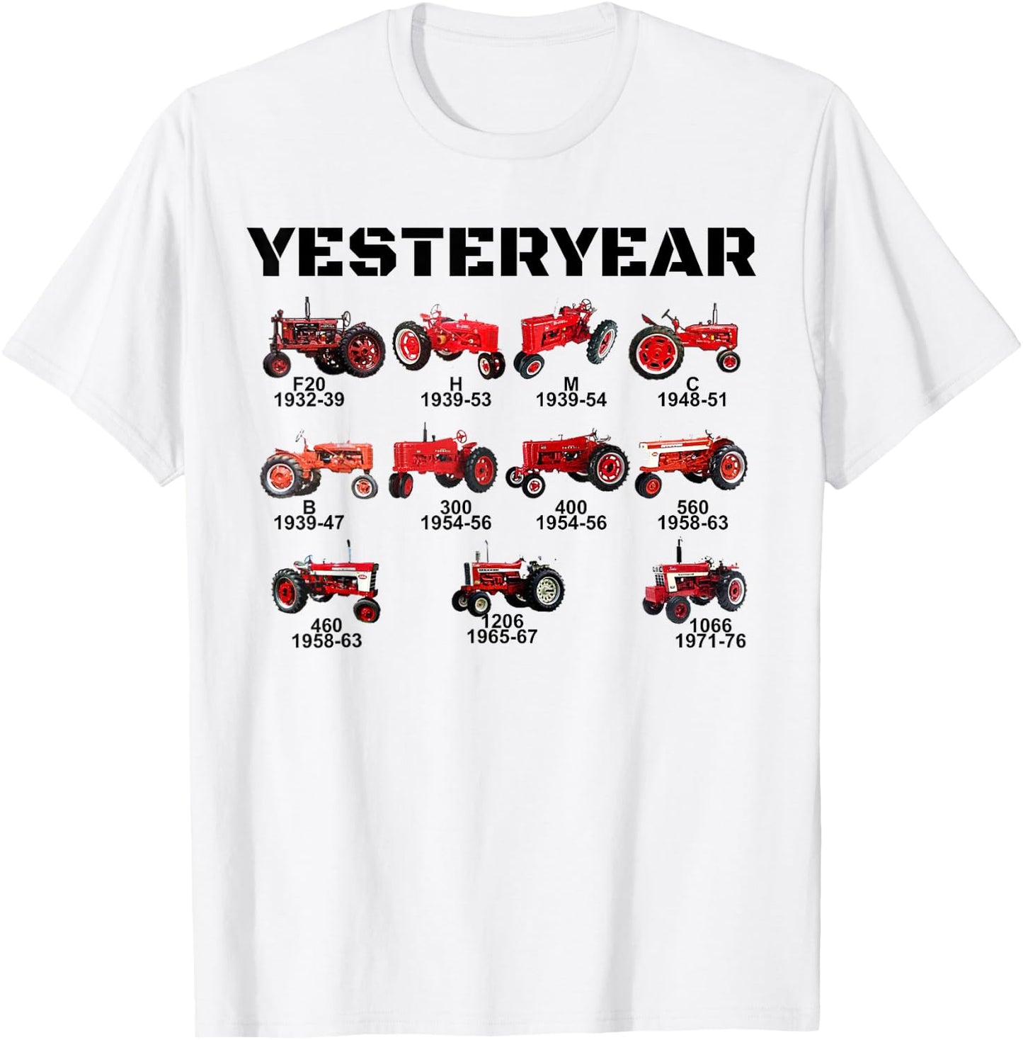 Vintage Red Tractor Yesteryear T-Shirt - T-Shirt | White