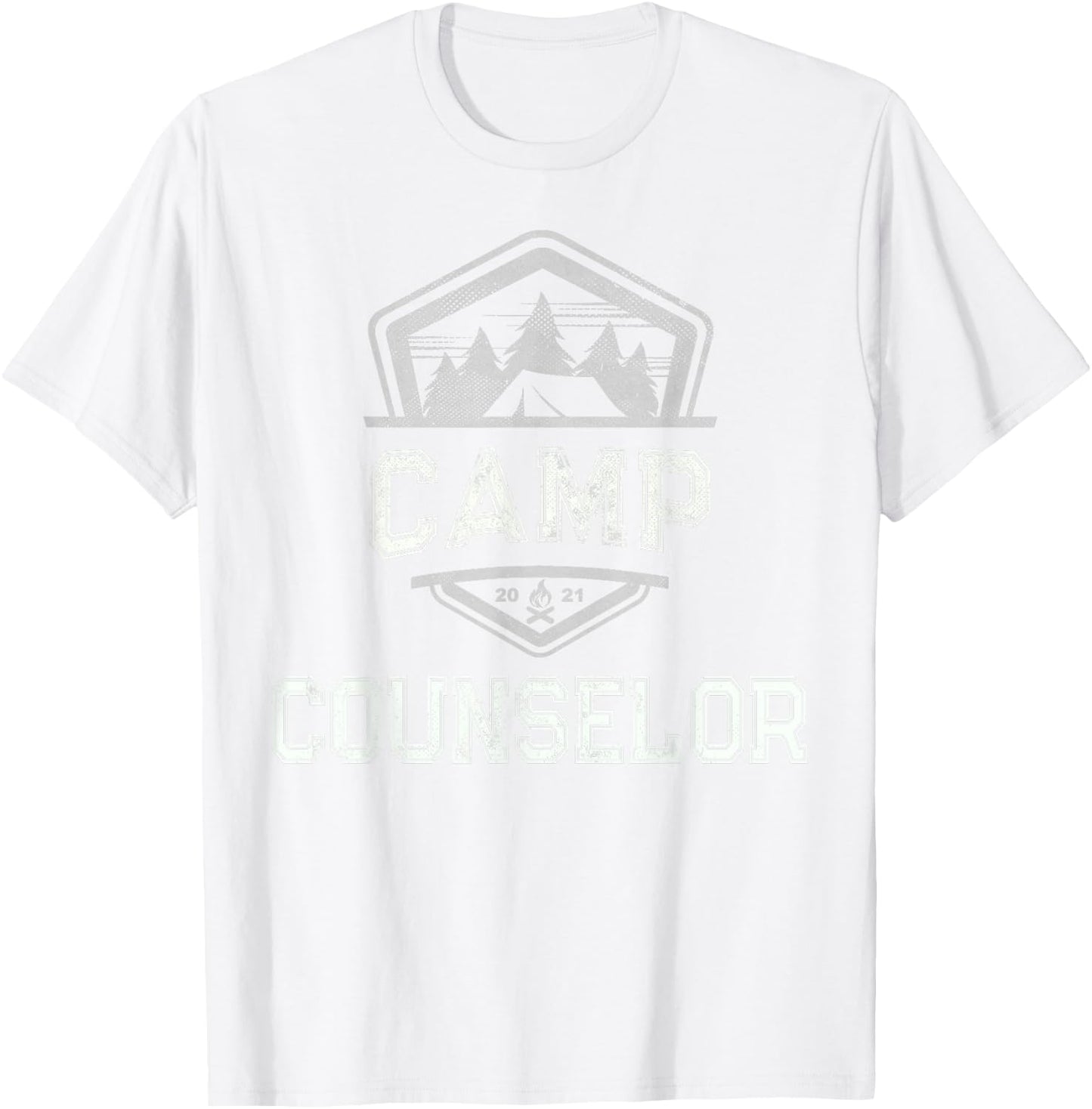Vintage CAMP COUNSELOR Campground Crew Host Teacher Team Men Women T-Shirt - T-Shirt | White