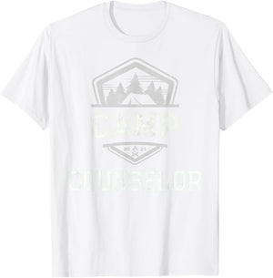 Vintage CAMP COUNSELOR Campground Crew Host Teacher Team Men Women T-Shirt - T-Shirt | White