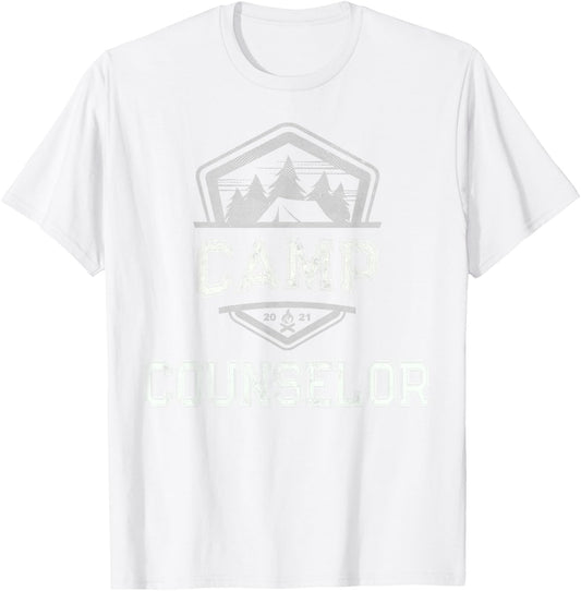 Vintage CAMP COUNSELOR Campground Crew Host Teacher Team Men Women T-Shirt - T-Shirt | White