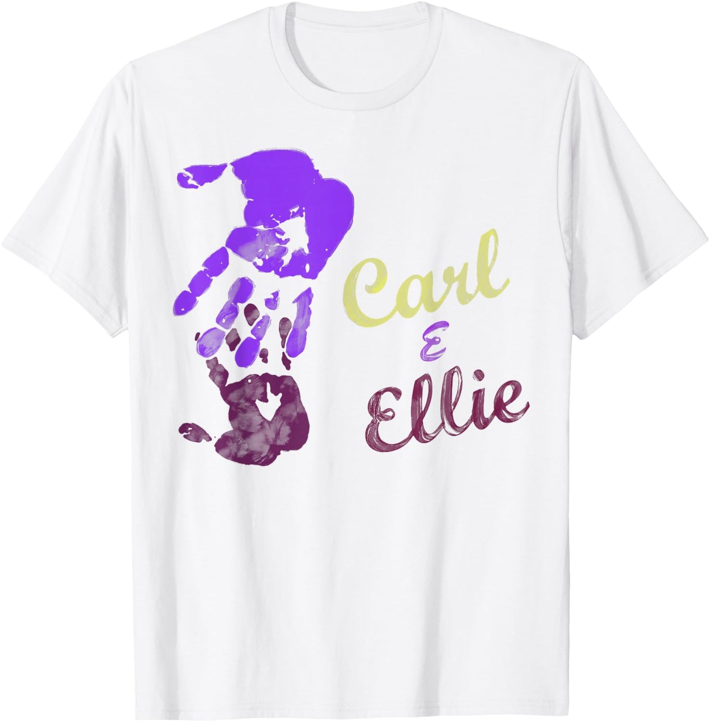 Disney Pixar Up Carl & Ellie Handprints T-Shirt - T-Shirt | White