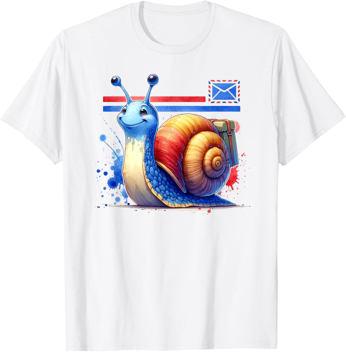Snail mail Mailman Funny snail Postman Delivery man T-Shirt - T-Shirt | White