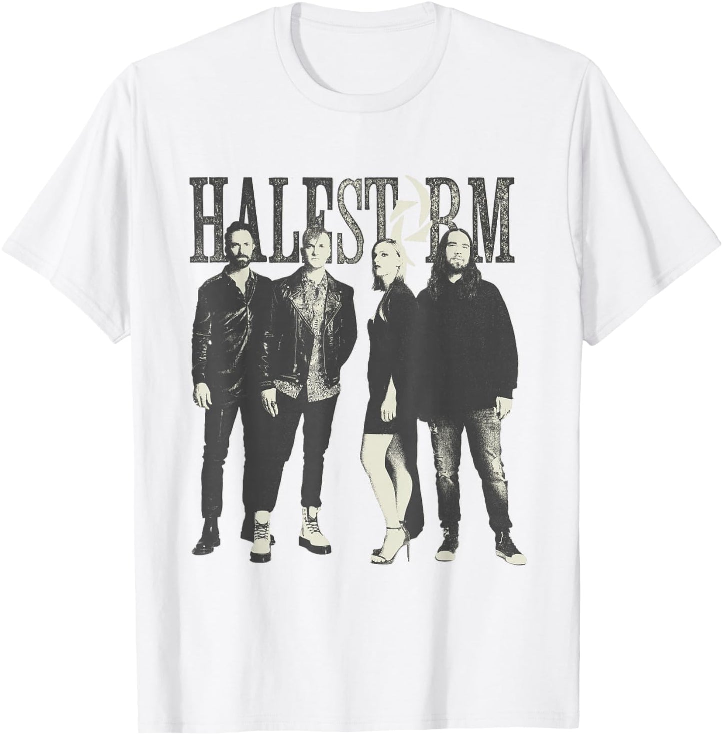 Halestorm - Distressed Band Photo T-Shirt - T-Shirt | White