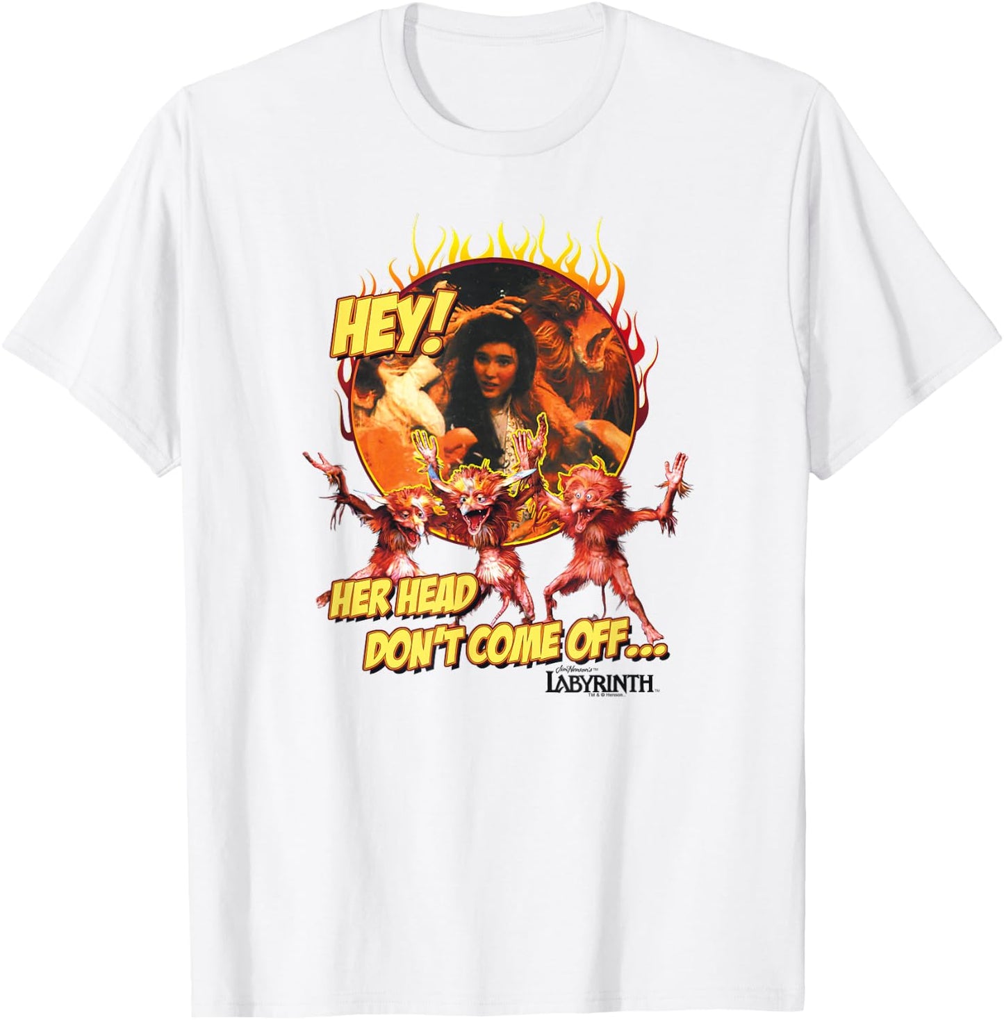 Labyrinth Head Dont Come Off T-Shirt - T-Shirt | White
