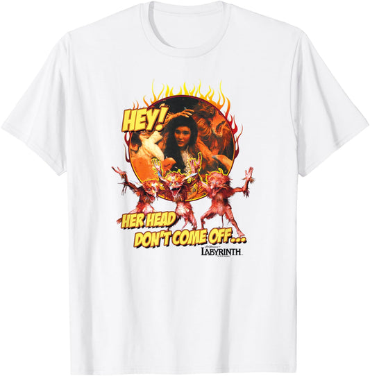 Labyrinth Head Dont Come Off T-Shirt - T-Shirt | White