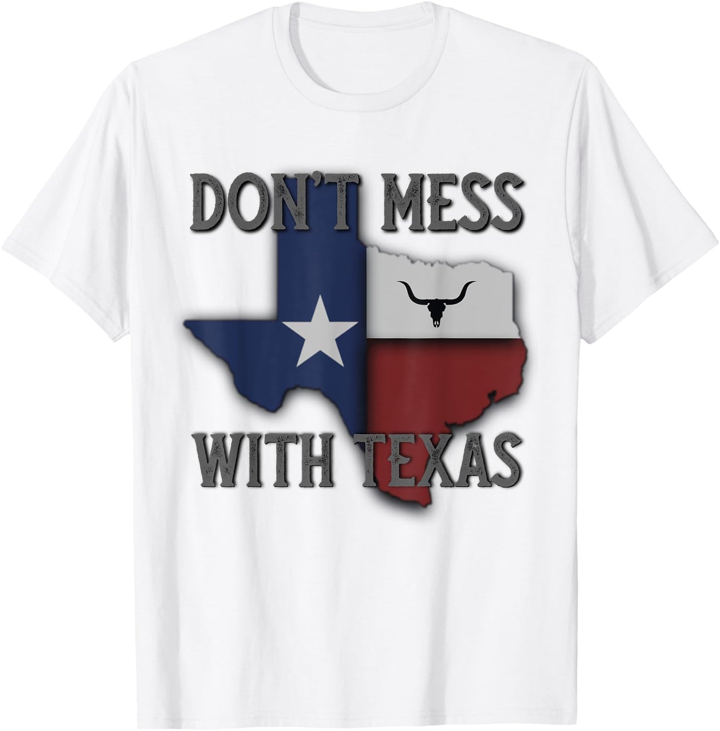 Don't Mess With Vintage Texas Longhorn Lone Star State Pride T-Shirt - T-Shirt | White