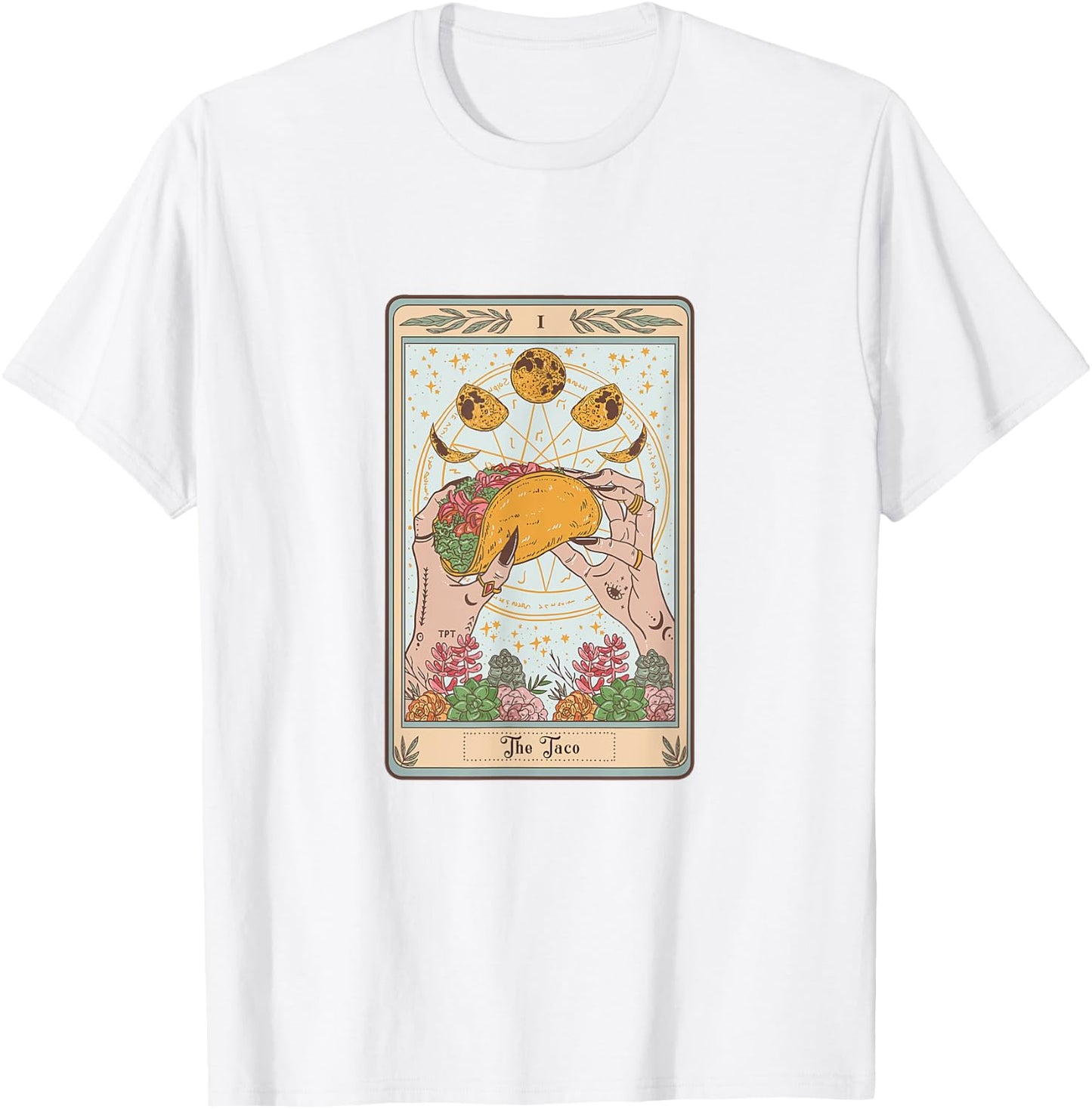The Taco Tarot Card Funny Taco Lover Tacos Mexican Fiesta T-Shirt - T-Shirt | White