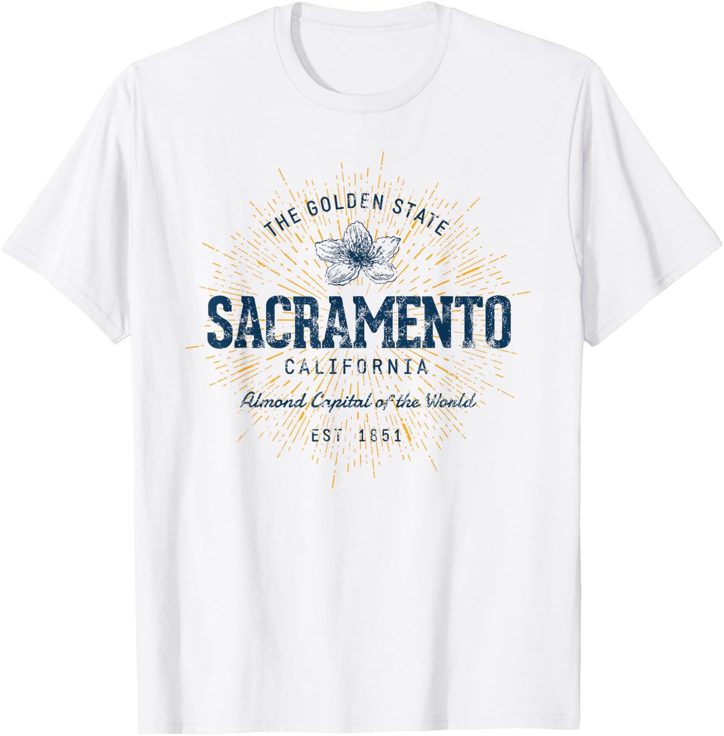 Vintage Sacramento Retro T-Shirt - T-Shirt | White