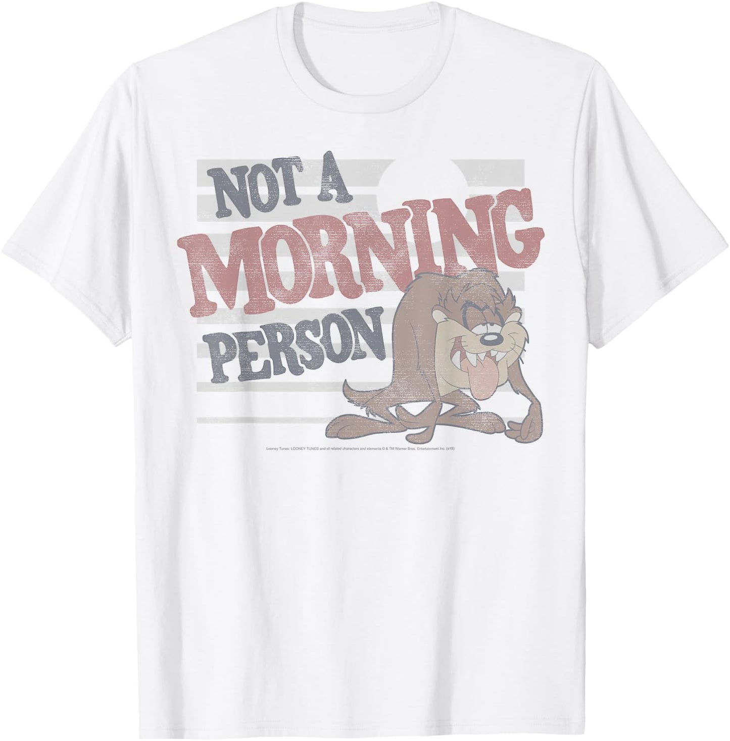 Looney Tunes Taz Not A Morning Person T-Shirt - T-Shirt | White
