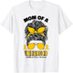 Childhood Cancer Awareness Mom Of A Warrior Messy Bun Mama T-Shirt - T-Shirt | White