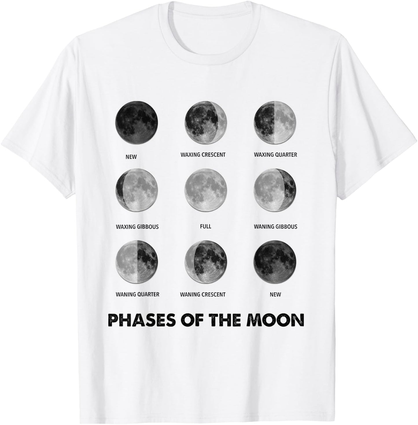 Moon Phase Moon Cycles Lunar Eclipse Lunar Cycle T-Shirt - T-Shirt | White