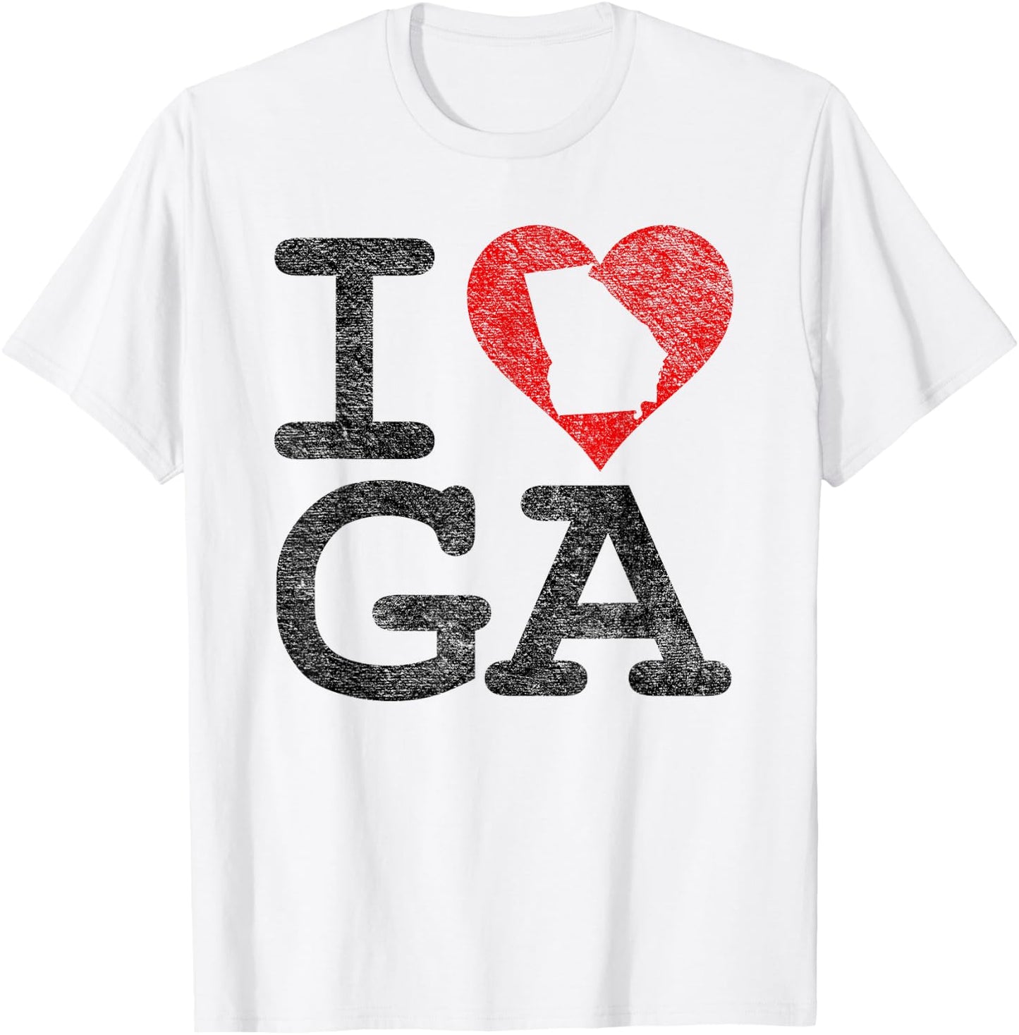 I Love Georgia I Heart Ga Atlanta Peach State T-Shirt - T-Shirt | White