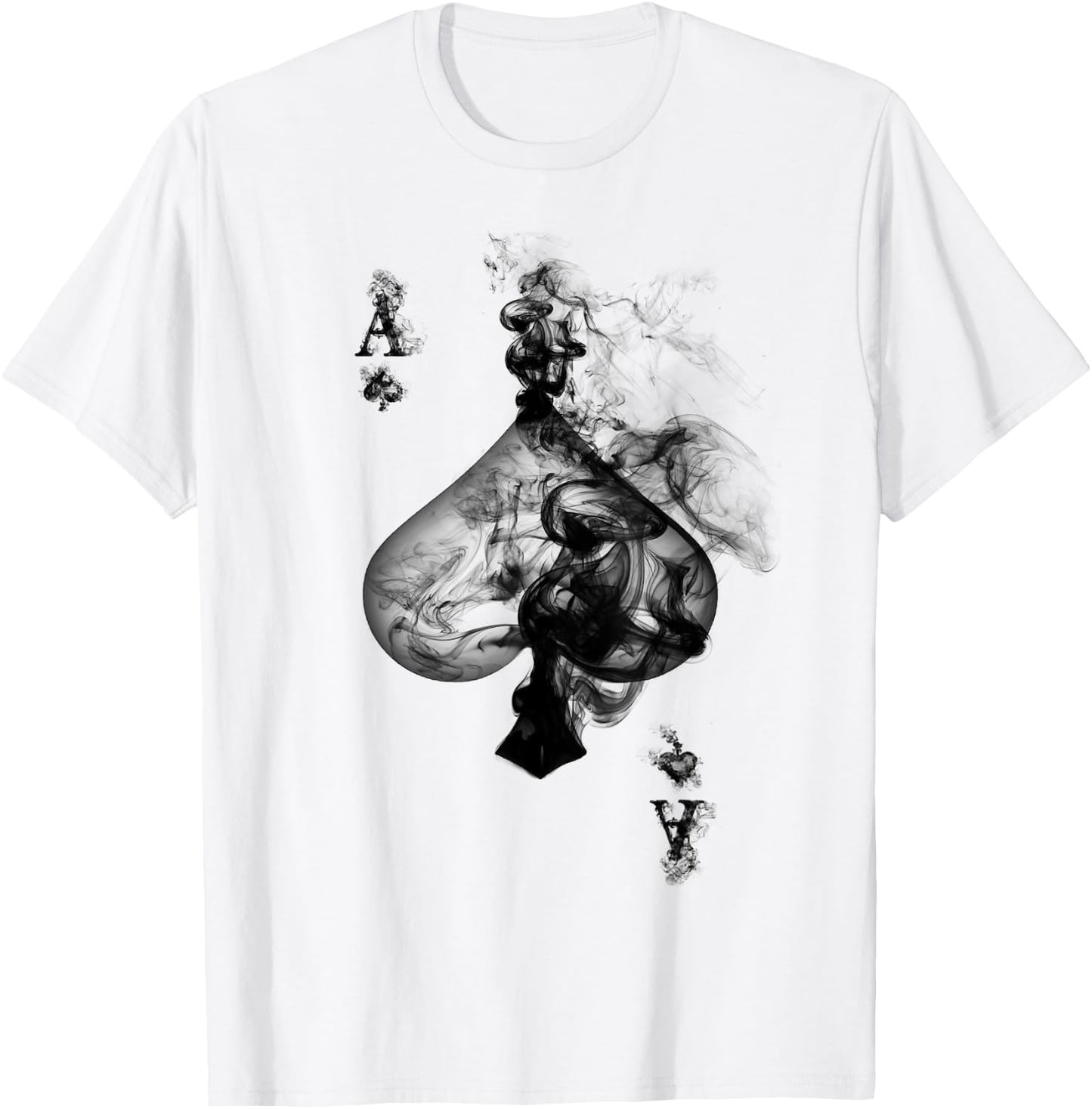 Ace of Spades - Smoke - for Card Players T-Shirt - T-Shirt | White