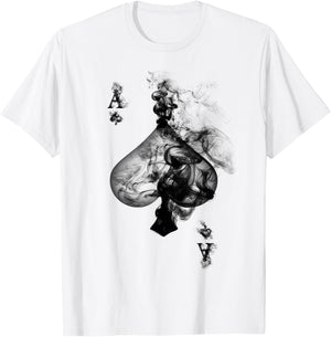 Ace of Spades - Smoke - for Card Players T-Shirt - T-Shirt | White