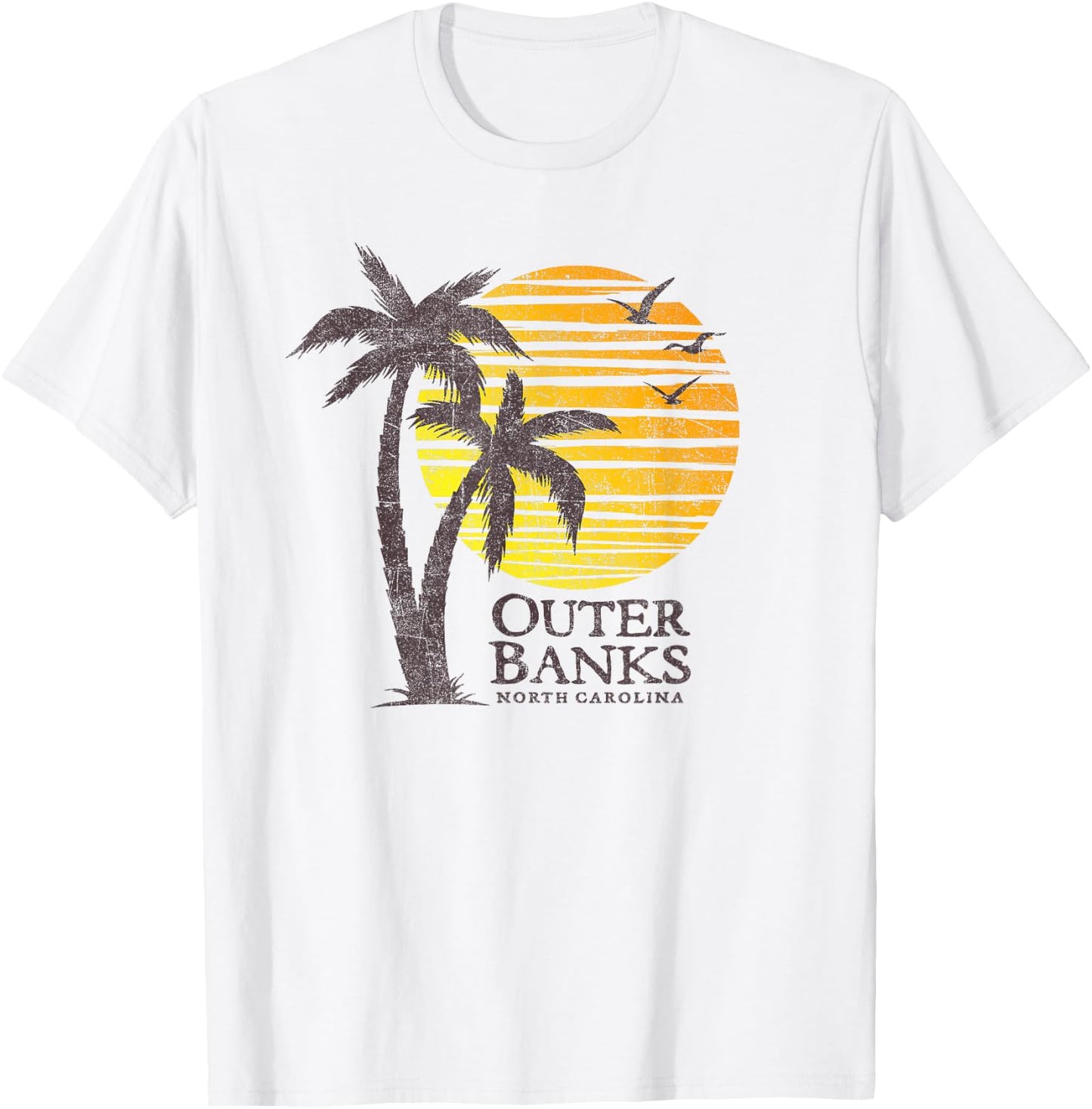 Vintage Outer Banks OBX North Carolina Souvenir T-Shirt - T-Shirt | White
