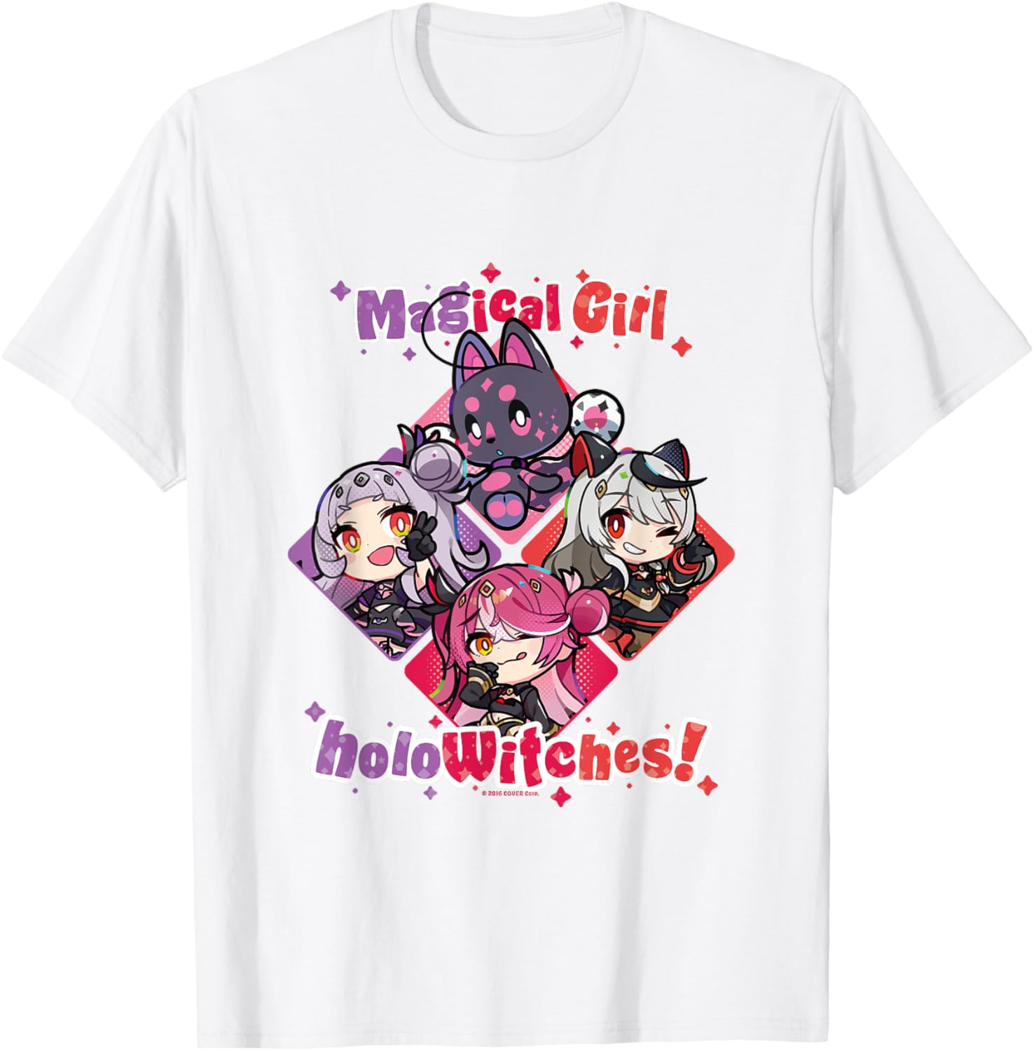 Magical Girl holoWitches! Shion/Marine/Chloe T-Shirt - T-Shirt | White