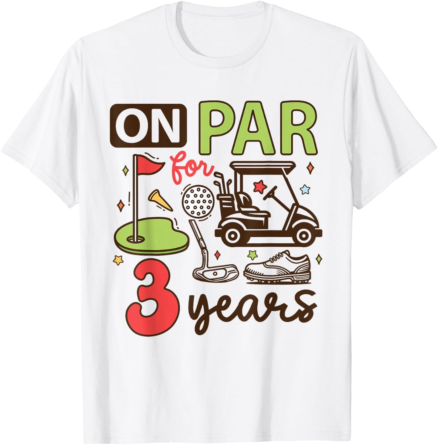 Funny 3rd Birthday Golf Shirt 3 Years Old Golfer Kids Boys T-Shirt - T-Shirt | White
