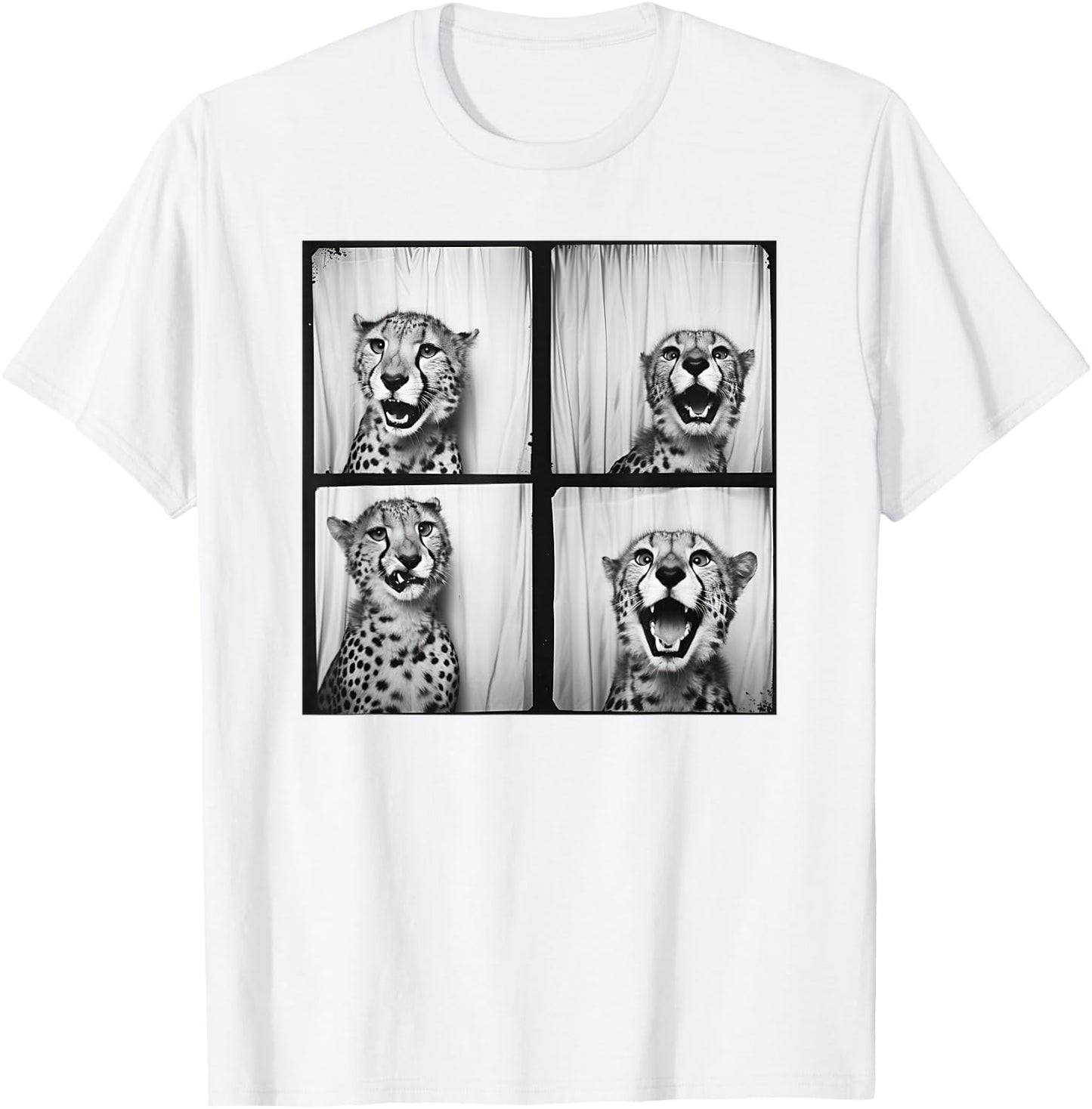 African Cheetah Zoo Photobooth Quirky Funny Safari Animal T-Shirt - T-Shirt | White