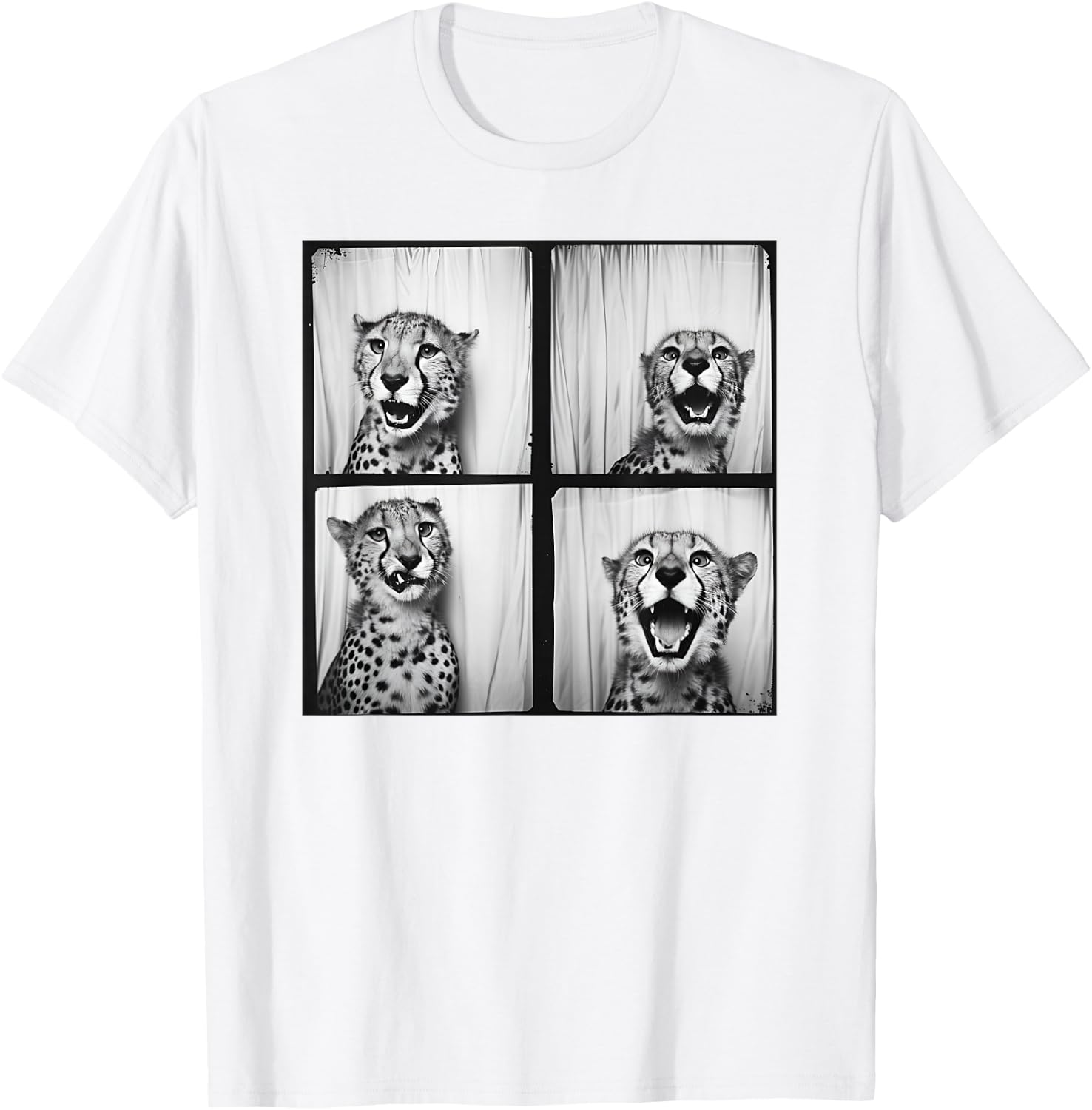 African Cheetah Zoo Photobooth Quirky Funny Safari Animal T-Shirt - T-Shirt | White