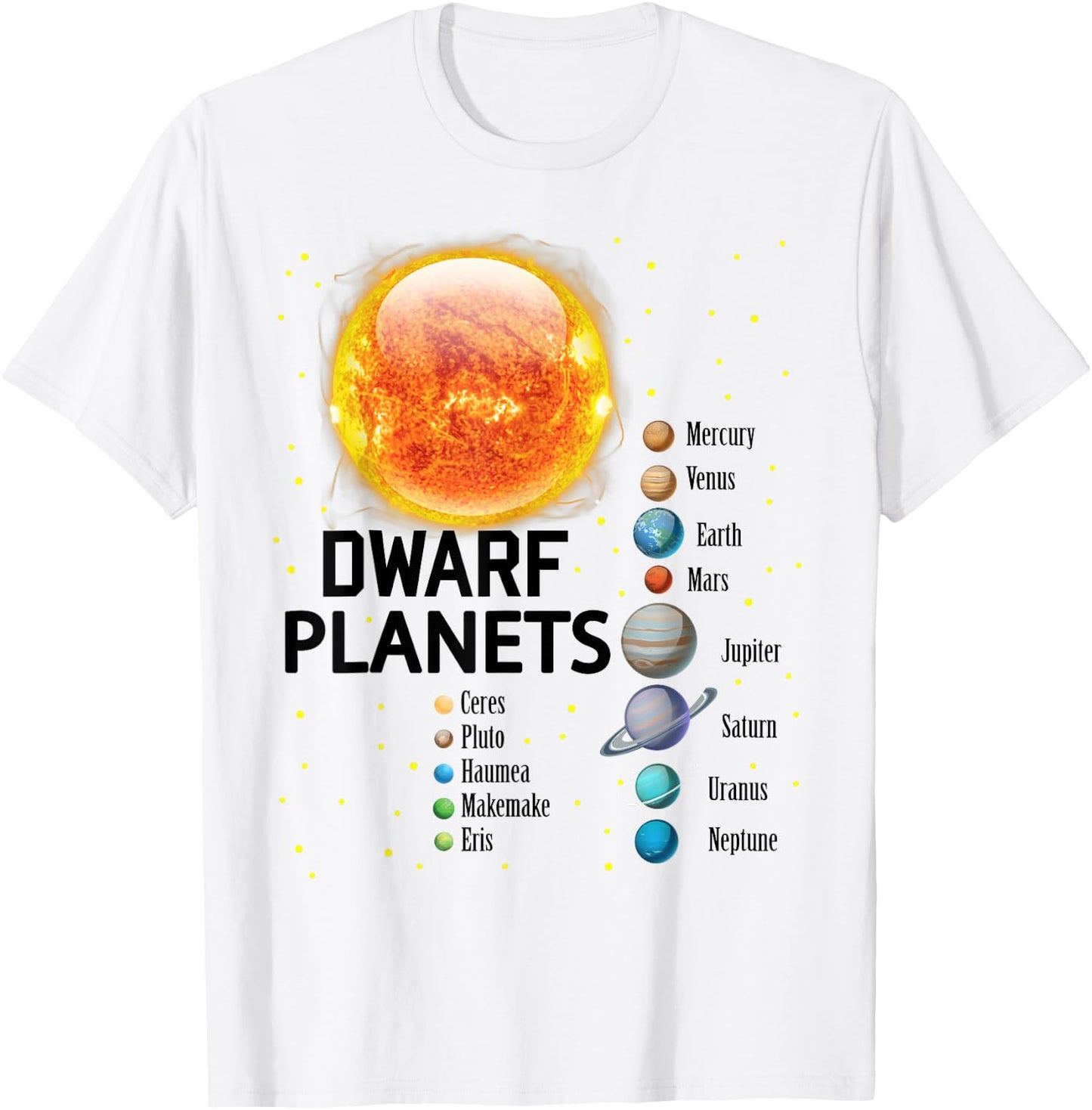 Solar System Planets Outer Space Astronaut Boys Girls Kids T-Shirt - T-Shirt | White