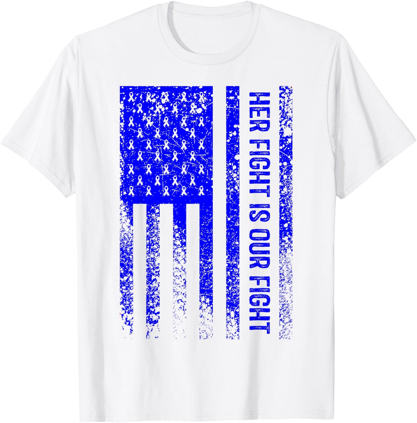 Her Fight Is Our Fight Angelman Syndrome Awareness T-Shirt - T-Shirt | White