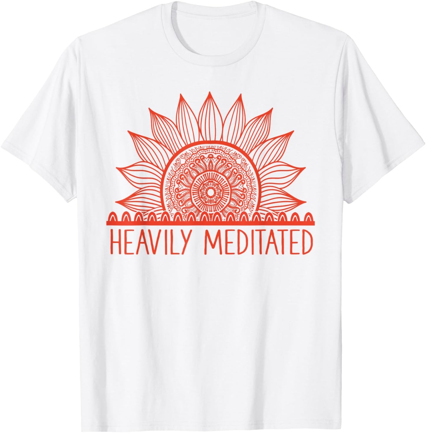 Heavily Meditated Namaste Meditation Yoga Gift Mandala T-Shirt - T-Shirt | White