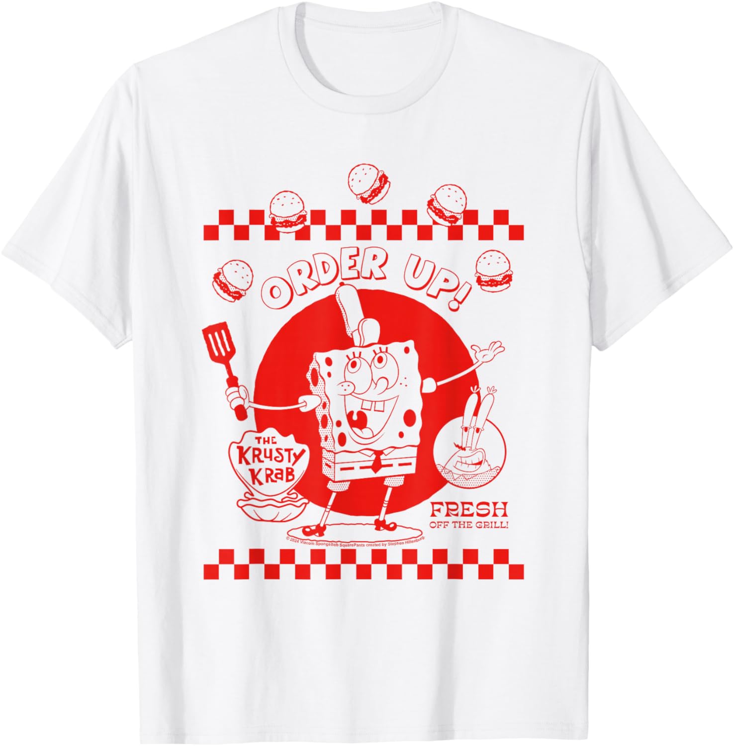SpongeBob SquarePants Order Up! T-Shirt - T-Shirt | White