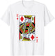 King of Diamonds Playing Card Poker T-Shirt - T-Shirt | White