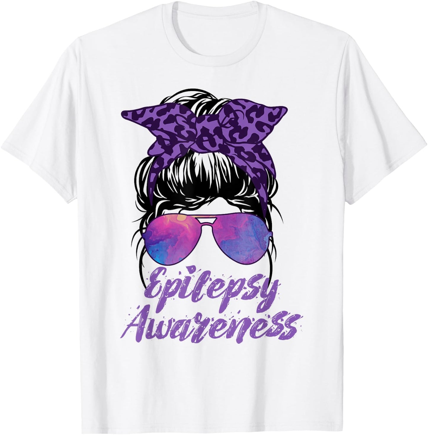 I Wear Purple For Epilepsy Awareness T-Shirt - T-Shirt | White