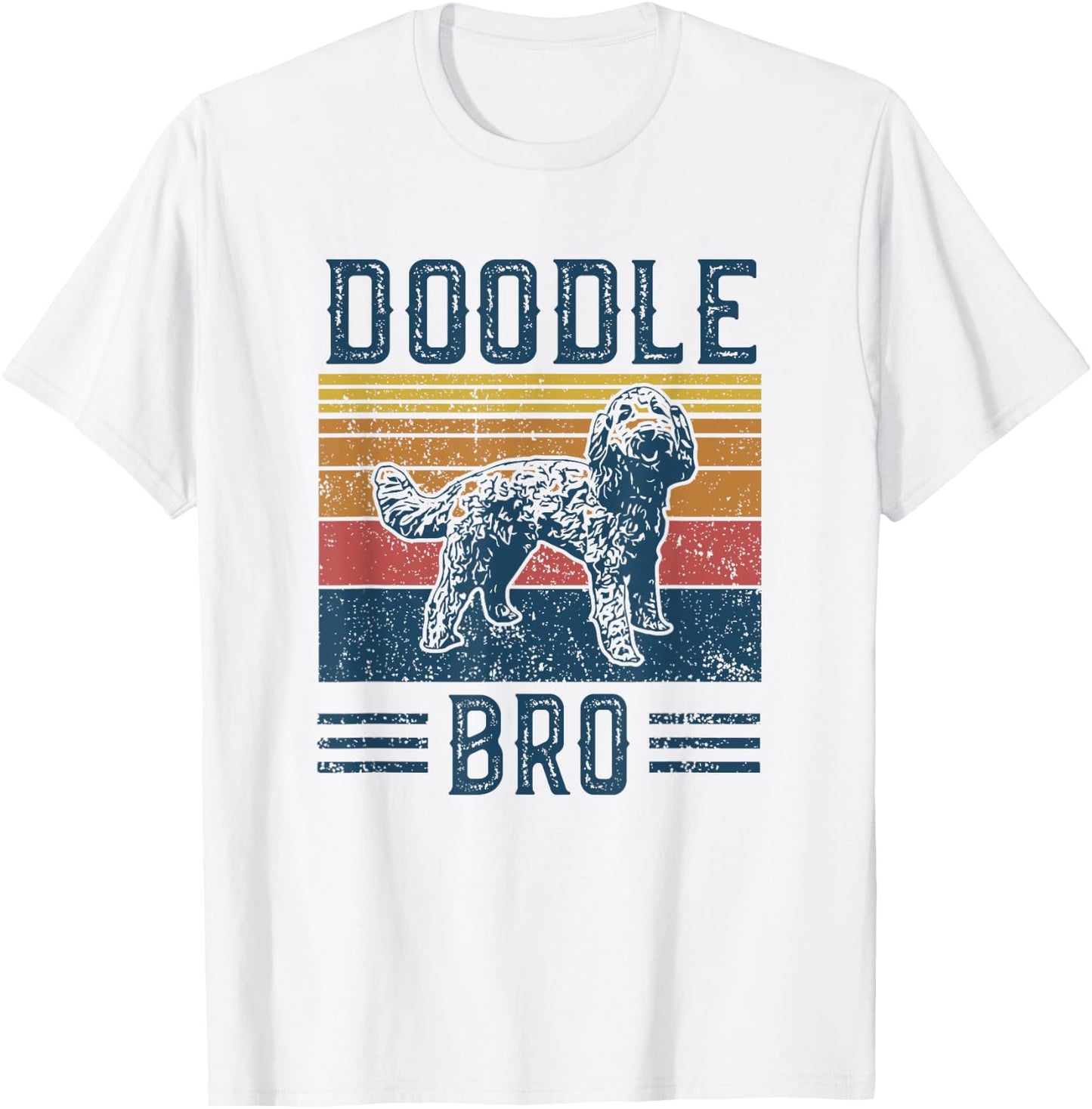 Vintage Doodle Bro Brother - Aussie Doodle & Goldendoodle T-Shirt - T-Shirt | White