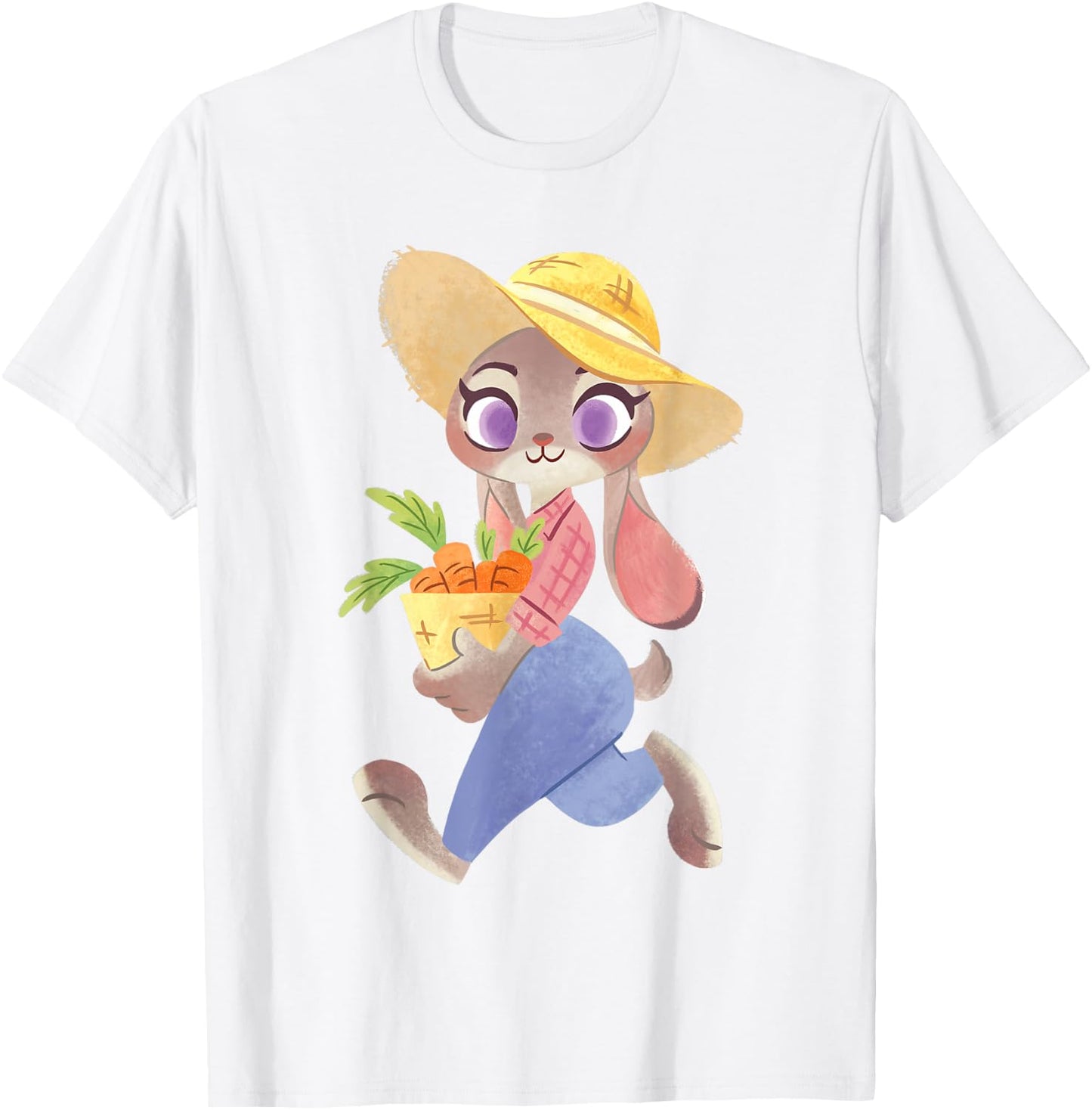 Disney Zootopia Judy Hopps Farm Outfit Picking Up Carrots T-Shirt - T-Shirt | White