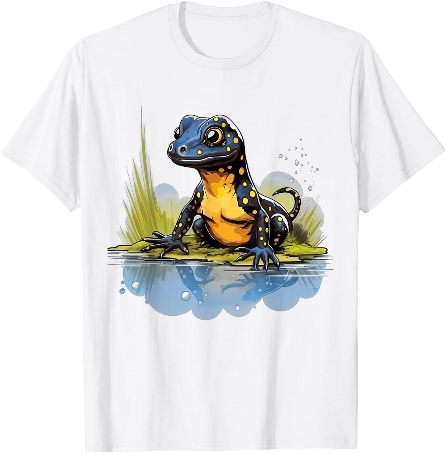 Retro Style Spotted Salamander T-Shirt - T-Shirt | White