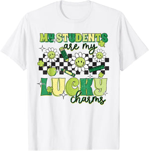 St Patricks Day Teacher My Students are my Lucky T-Shirt - T-Shirt | White