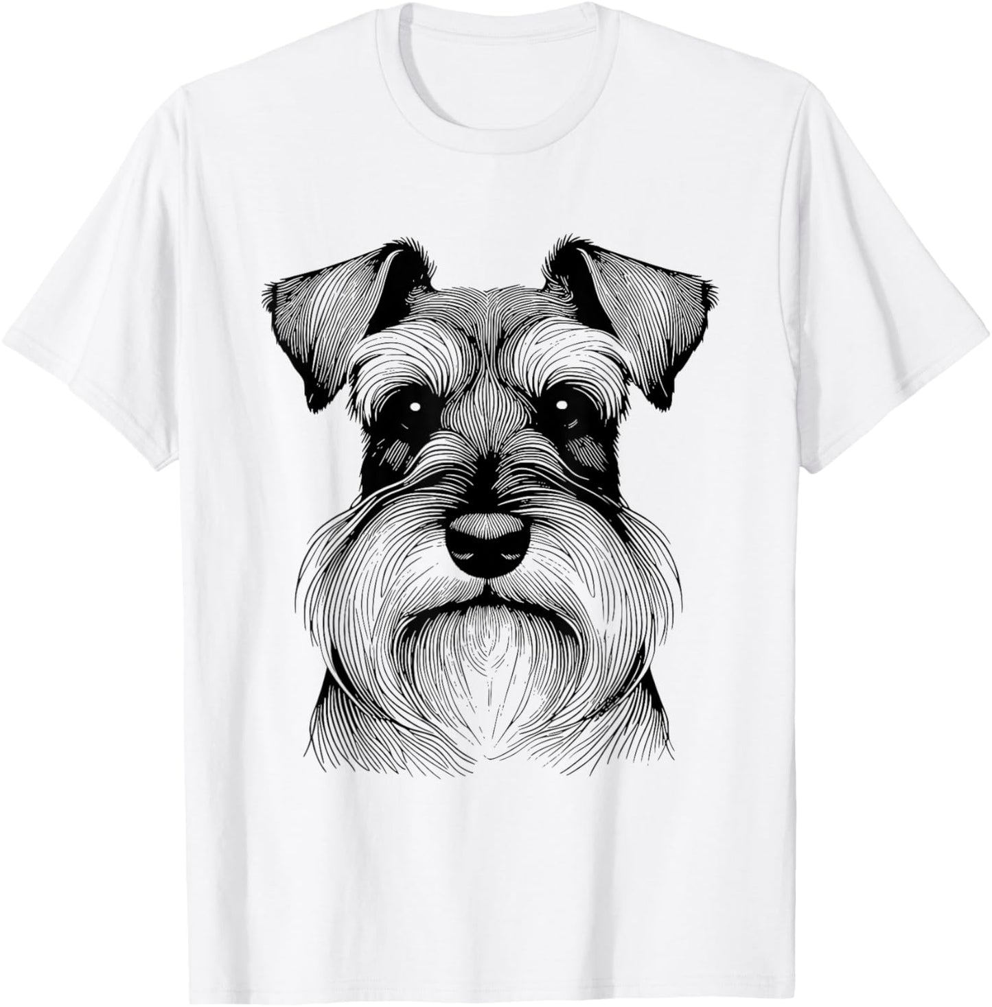 Dog Fingerprint - Miniature Schnauzer Dad Mom T-Shirt - T-Shirt | White
