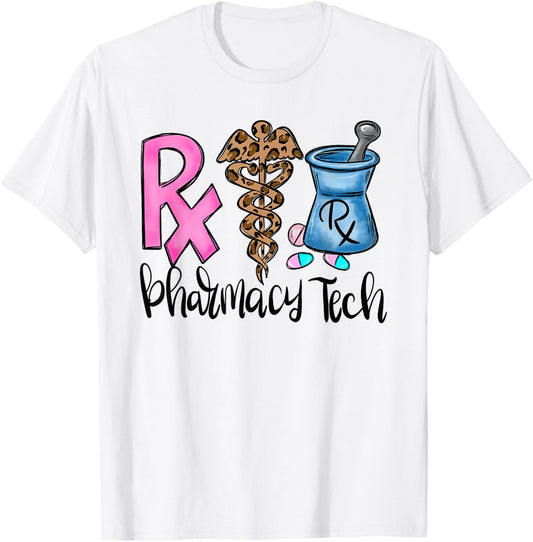 Pharmacy Tech CPhT Funny Pharmacist Assistant PTCE Squad T-Shirt - T-Shirt | White