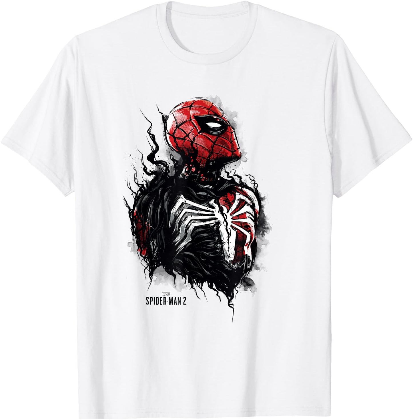 Marvel Spider-Man 2 Black Suit Peter Parker Overtaking T-Shirt - T-Shirt | White