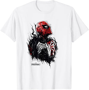 Marvel Spider-Man 2 Black Suit Peter Parker Overtaking T-Shirt - T-Shirt | White