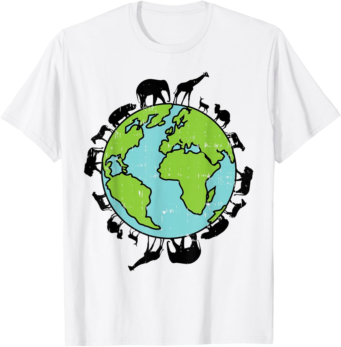 Earth Animals Wildlife Conservation Environmentalist Gift T-Shirt - T-Shirt | White
