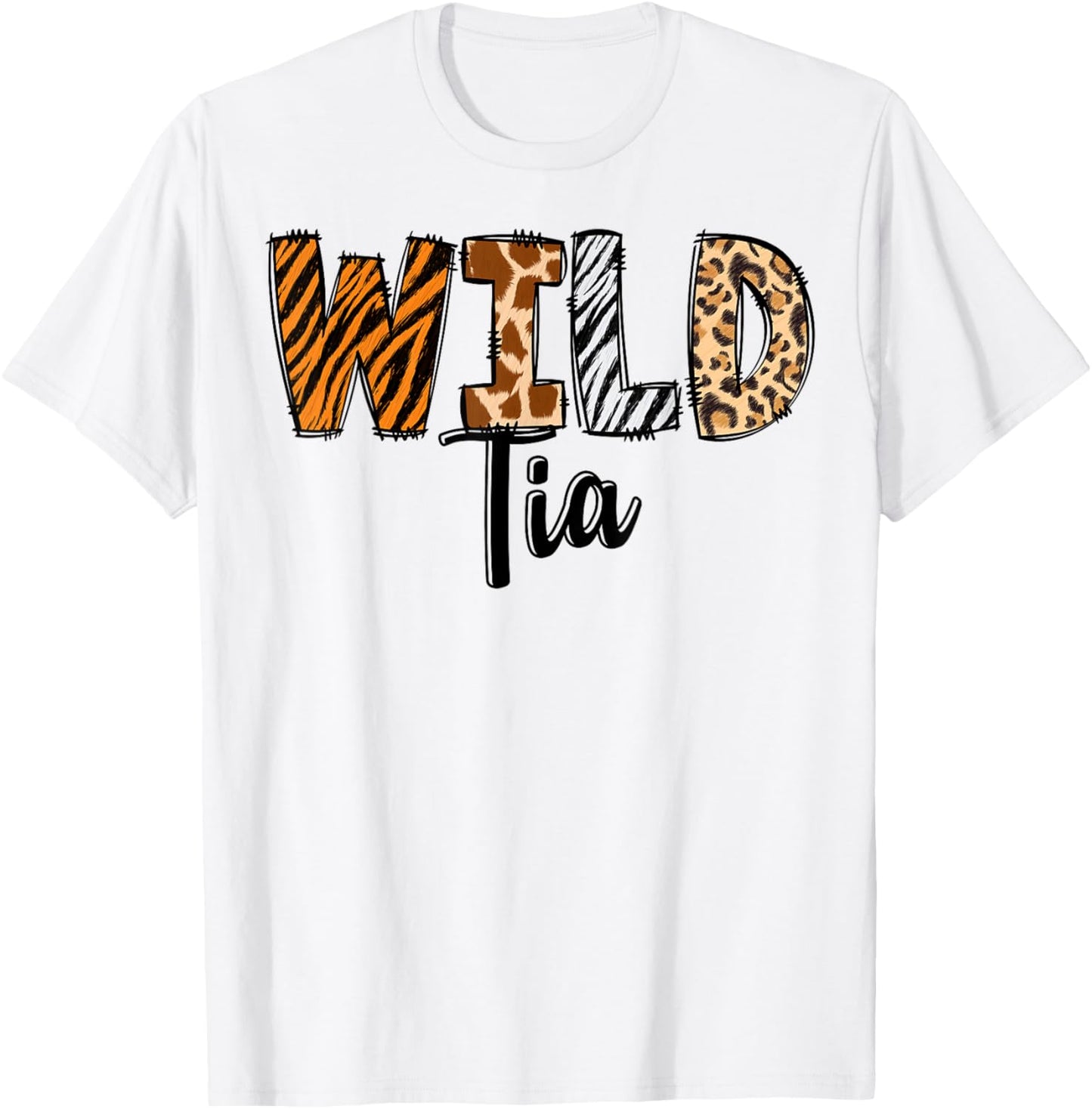 Wild Tia Zoo Born Two Be Wild B-day Safari Jungle Animal T-Shirt - T-Shirt | White