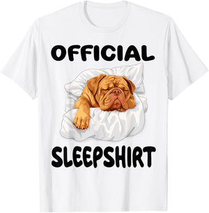 Dogue De Bordeaux Dog Official Sleepshirt Pajamas Nightgown T-Shirt - T-Shirt | White